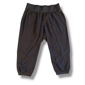 Livi Active Capri Joggers Activewear Pants Black Highrise Stretch Size 10/12